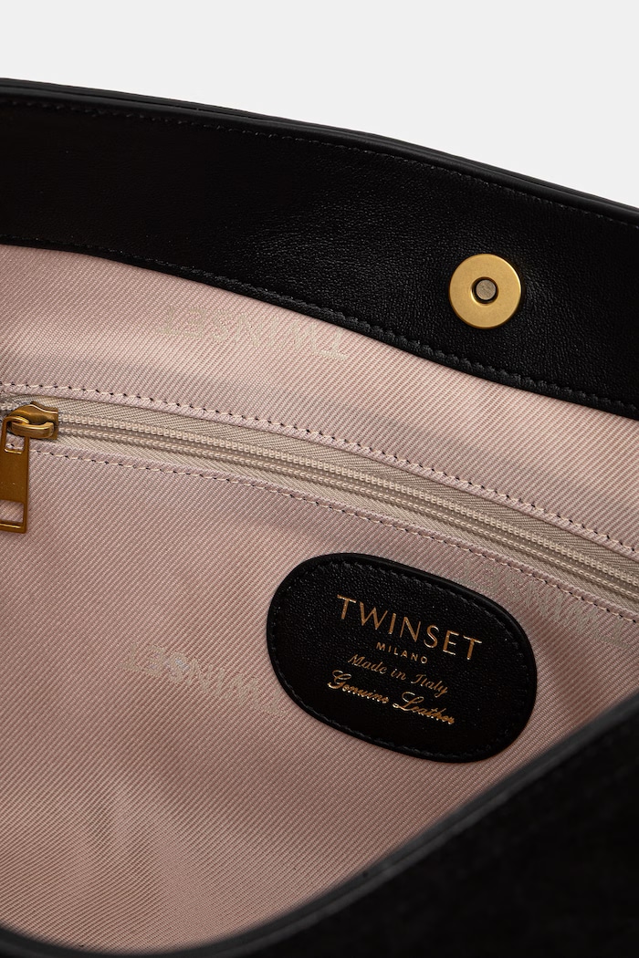 Twinset hobo torbica ženska semišasta 262TB7151 črna