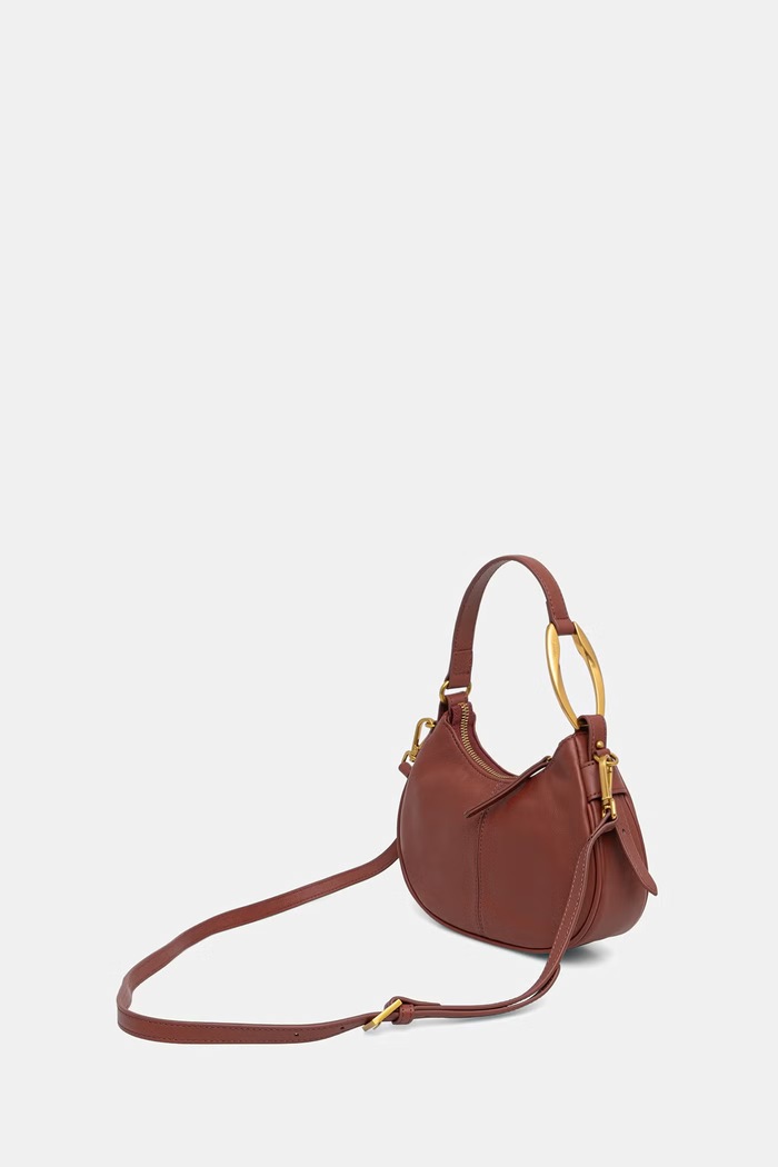 Akcesoria Twinset torebka hobo damska skórzana 262TB7182 czerwony