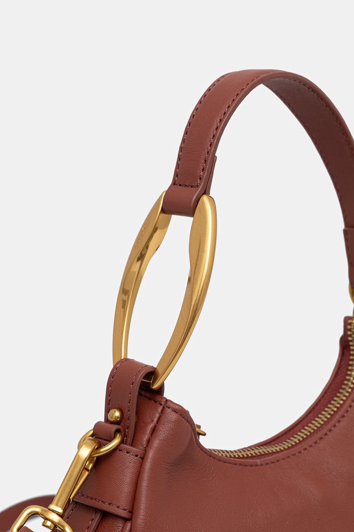 Twinset torebka hobo damska skórzana czerwony 262TB7182