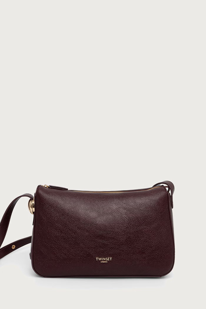 Twinset чанта crossbody дамска от имитация на кожа бордо 262TB7213