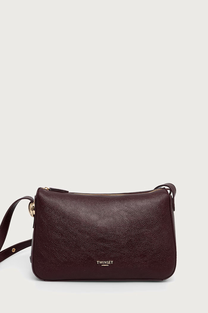 Twinset чанта crossbody дамска от имитация на кожа бордо 262TB7213