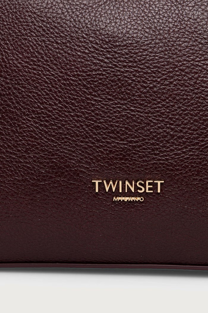 Twinset чанта crossbody дамска от имитация на кожа бордо 262TB7213