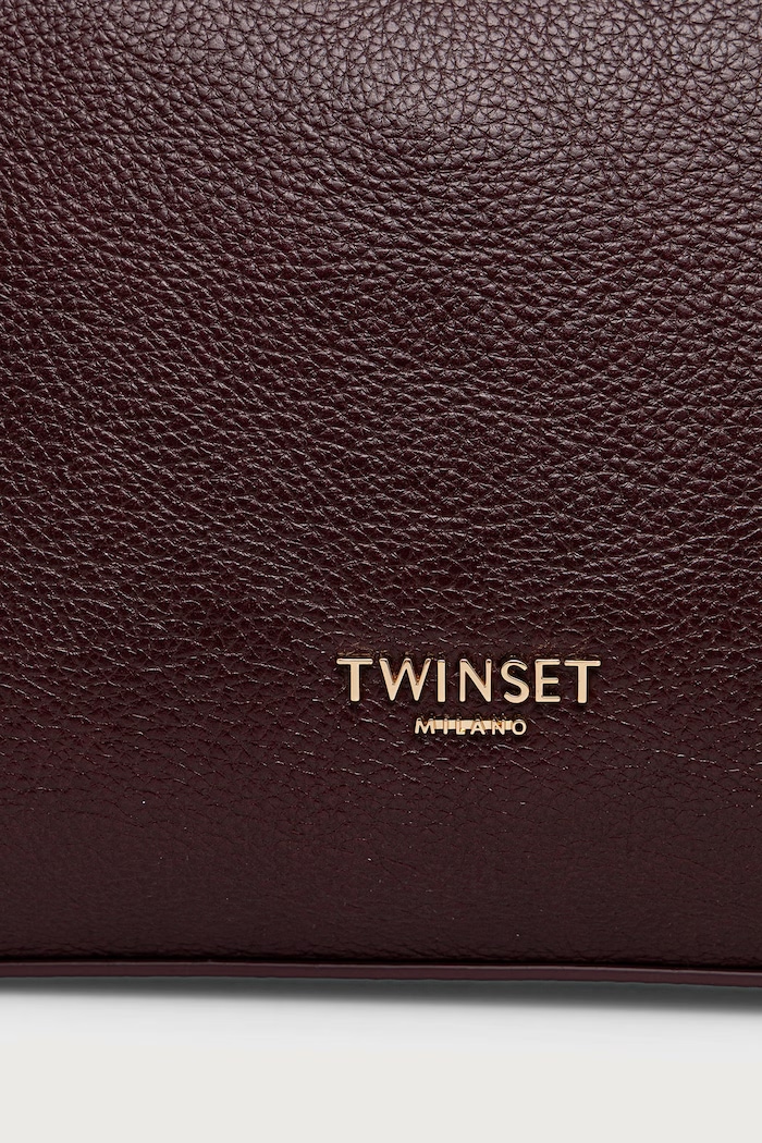 Twinset чанта crossbody дамска от имитация на кожа бордо 262TB7213