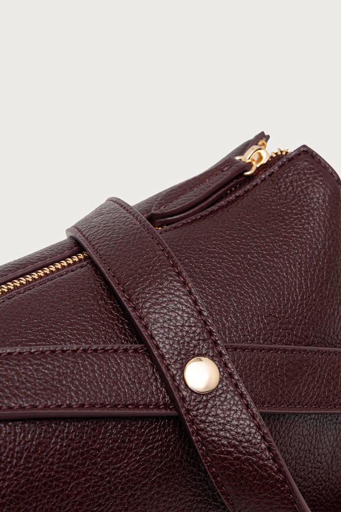 Twinset чанта crossbody дамска от имитация на кожа 262TB7213 бордо