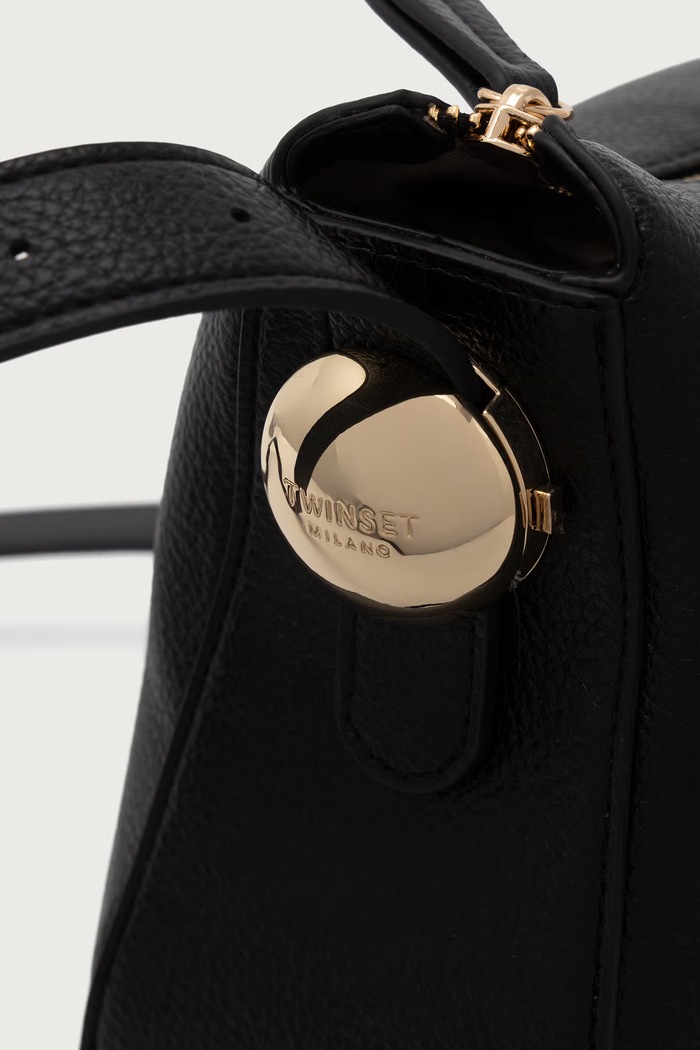 Twinset чанта crossbody дамска от имитация на кожа черен 262TB7213