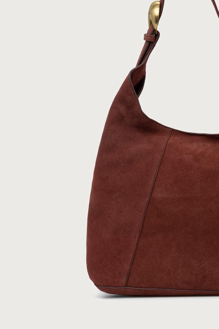 Akcesoria Hoss Intropia Torebka shopper damska zamszowa 2054019 bordowy