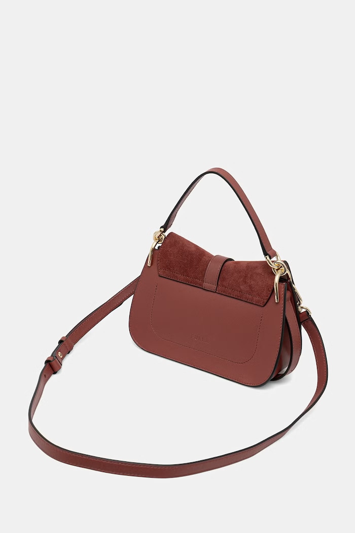 Akcesoria Furla torebka crossbody damska zamszowa WB01032.BX3045.4996S bordowy