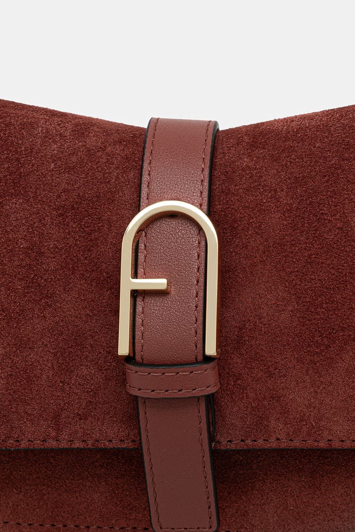 Furla torebka crossbody damska zamszowa WB01032.BX3045.4996S bordowy