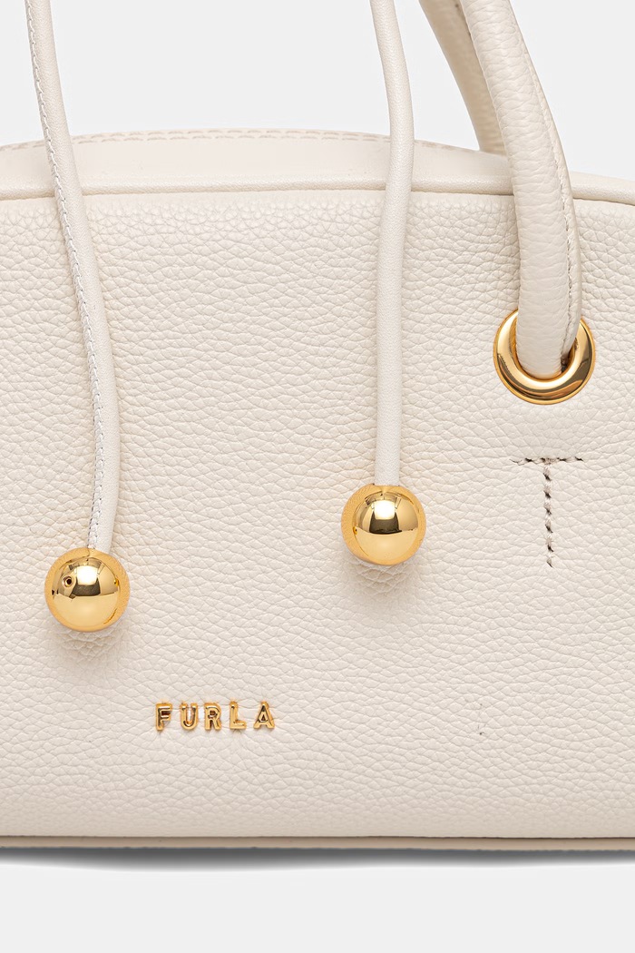 Doplňky Furla crossbody kabelka dámská kožená WE00915.BX4573.PNN00 béžová