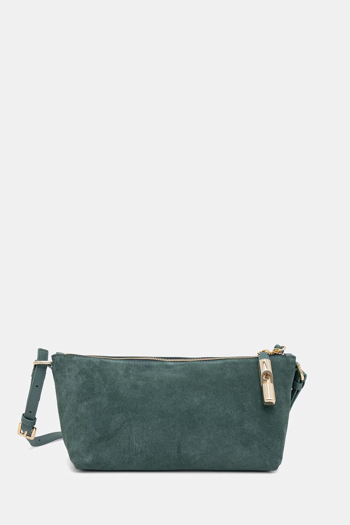 Furla torebka damska zamszowa zielony WE00865.BX4018.4958S