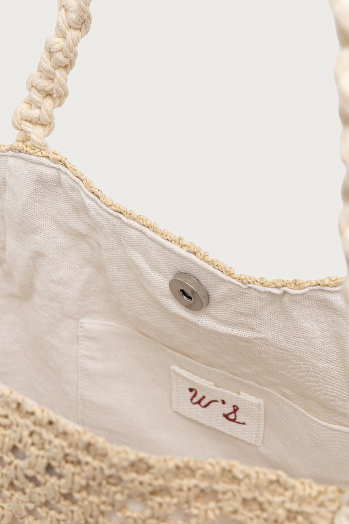 women'secret torebka tote damska pleciona 4384534 beżowy