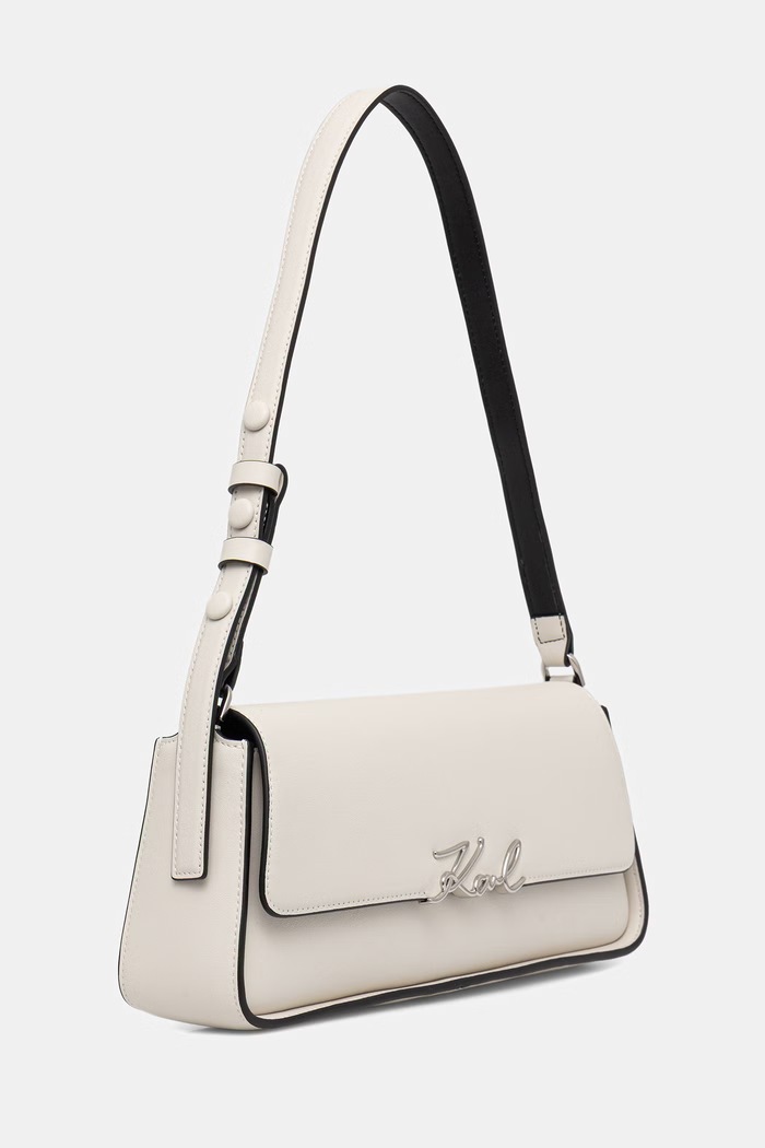 Karl Lagerfeld geantă baguette pentru femei din piele K/SIGNATURE B3W30021 bej AW26