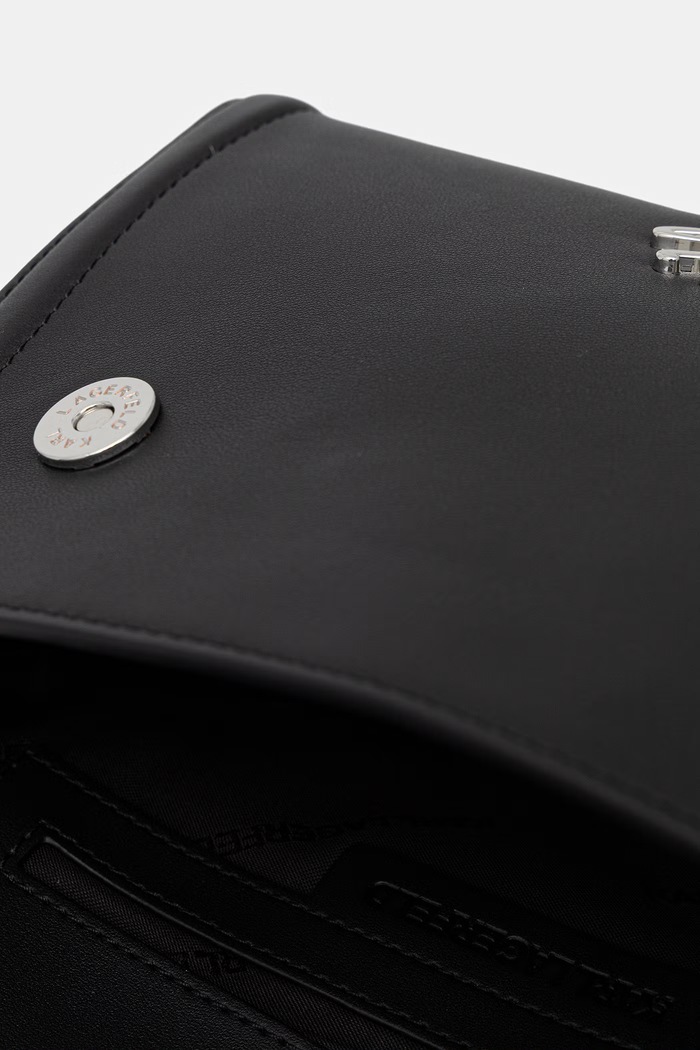 Karl Lagerfeld geantă crossbody pentru femei din piele K/AUTOGRAPH B3W30051 negru