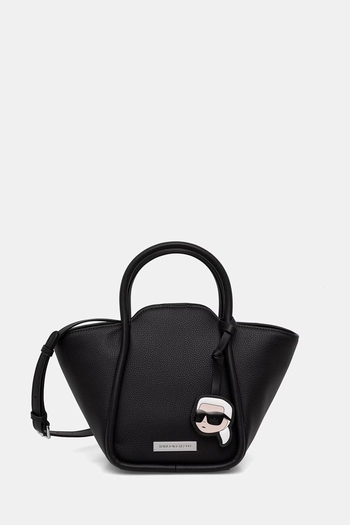 Karl Lagerfeld kabelka typu tote dámska z imitácie kože IKON čierna B3W30117