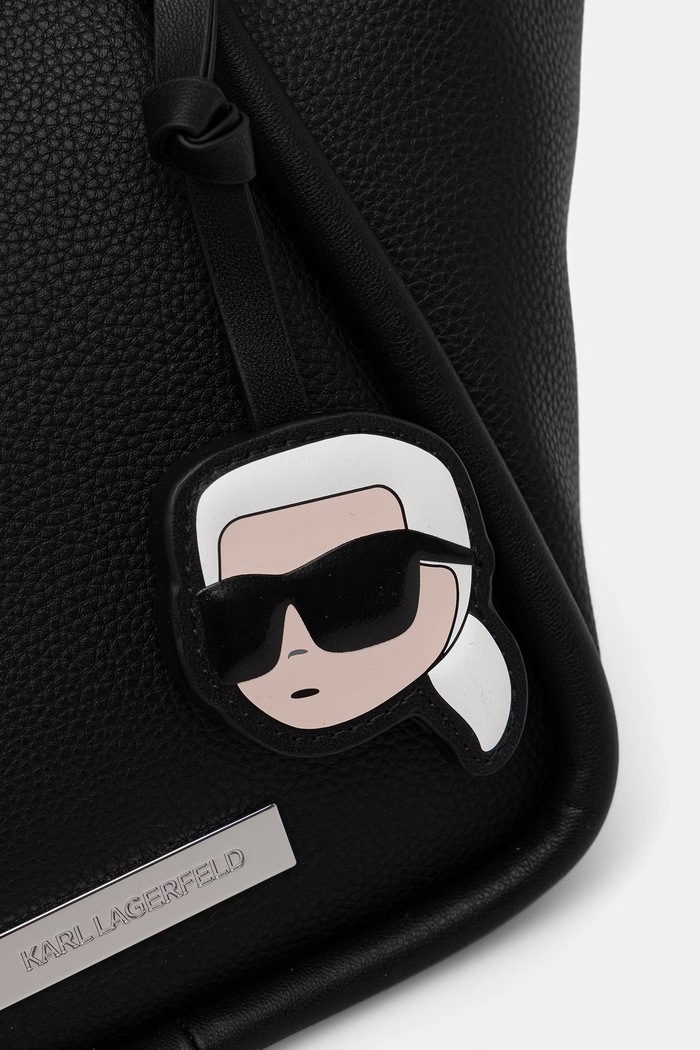 Karl Lagerfeld kabelka typu tote dámska z imitácie kože IKON čierna B3W30117