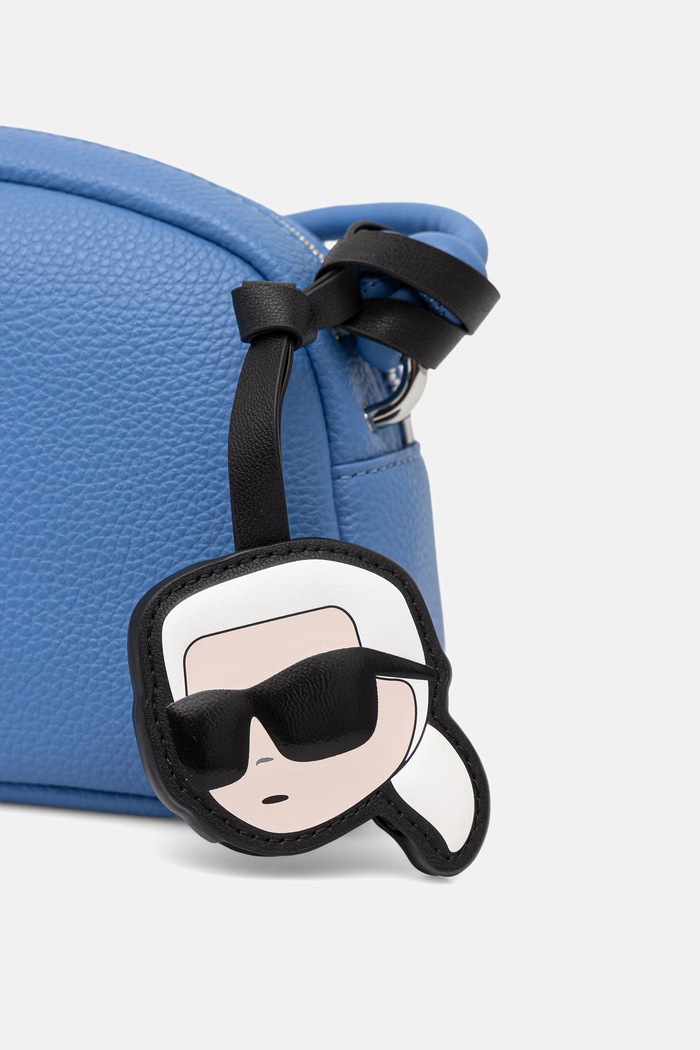 Karl Lagerfeld geantă crossbody pentru femei cu imitație de piele IKON albastru B3W30307