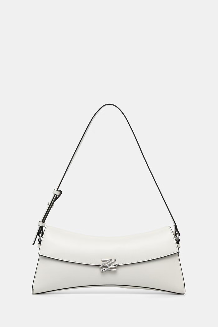Karl Lagerfeld baguette γυναικεία δερμάτινη K/AUTOGRAPH λευκό B3W30267