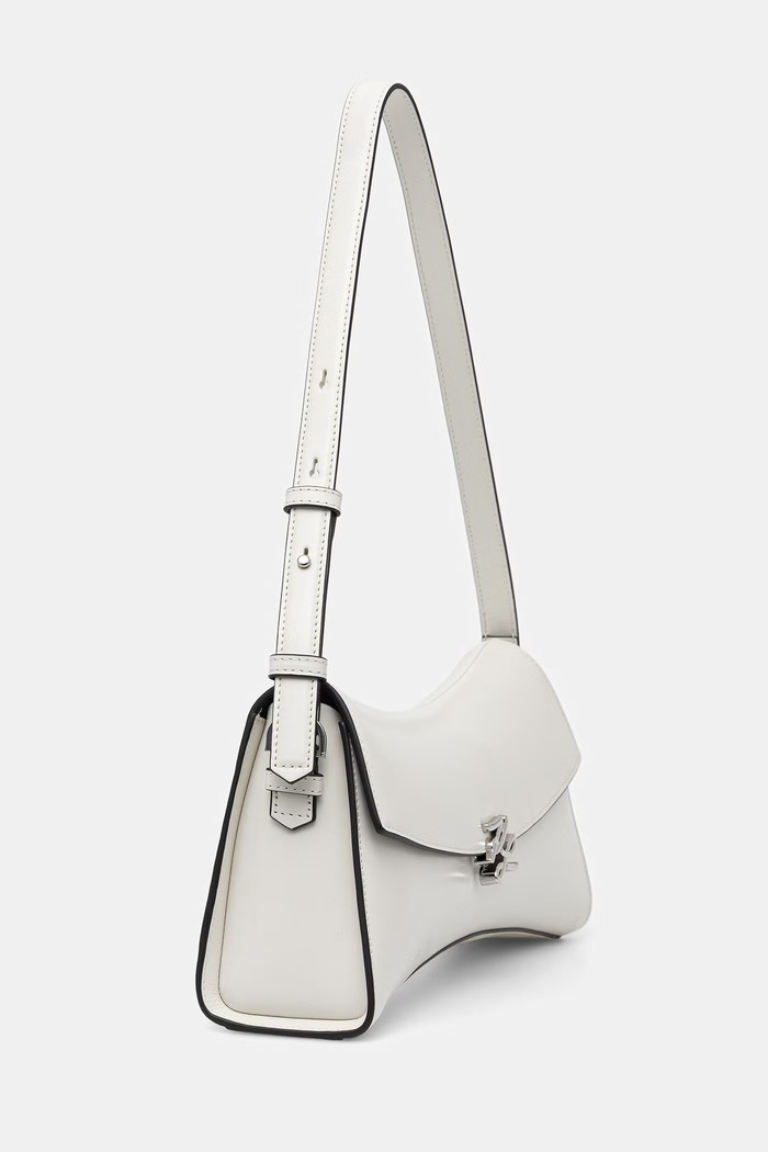 Karl Lagerfeld baguette γυναικεία δερμάτινη K/AUTOGRAPH B3W30267 λευκό AW26