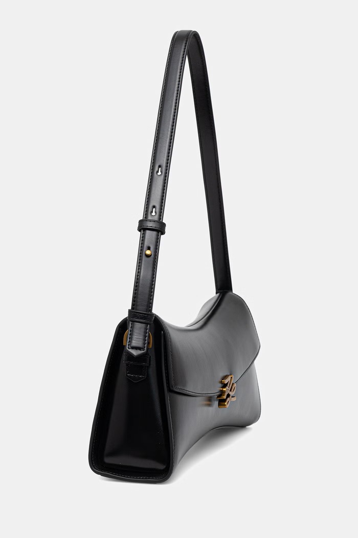 Karl Lagerfeld baguette γυναικεία δερμάτινη K/AUTOGRAPH B3W30267 μαύρο AW26