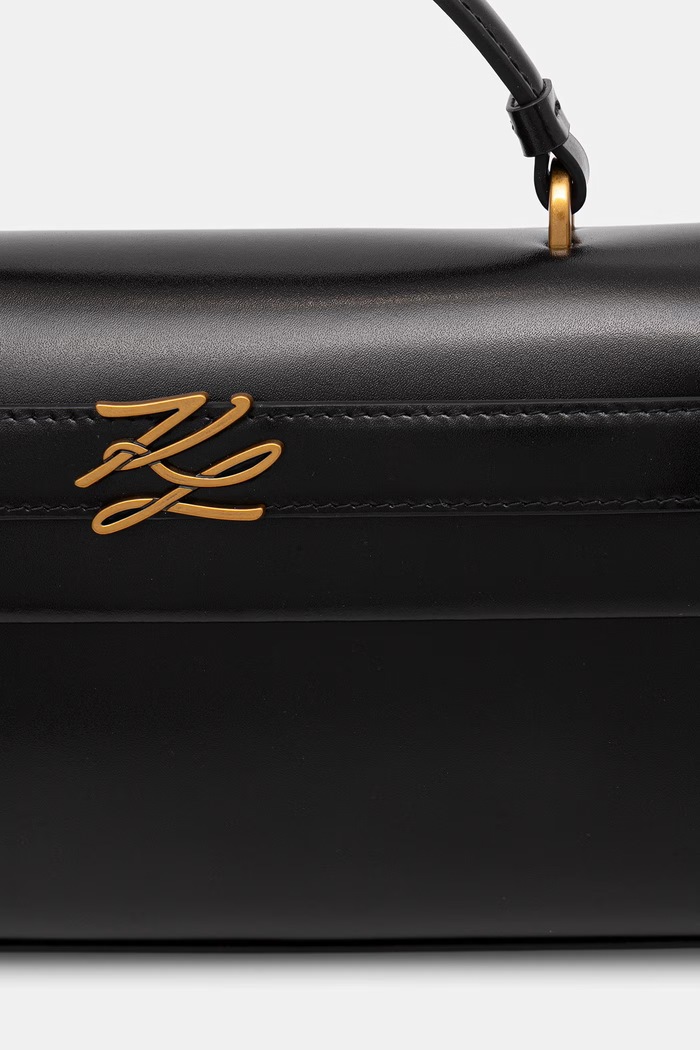 Karl Lagerfeld μικρή τσάντα γυναικεία δερμάτινη K/AUTOGRAPH μαύρο B3W30271