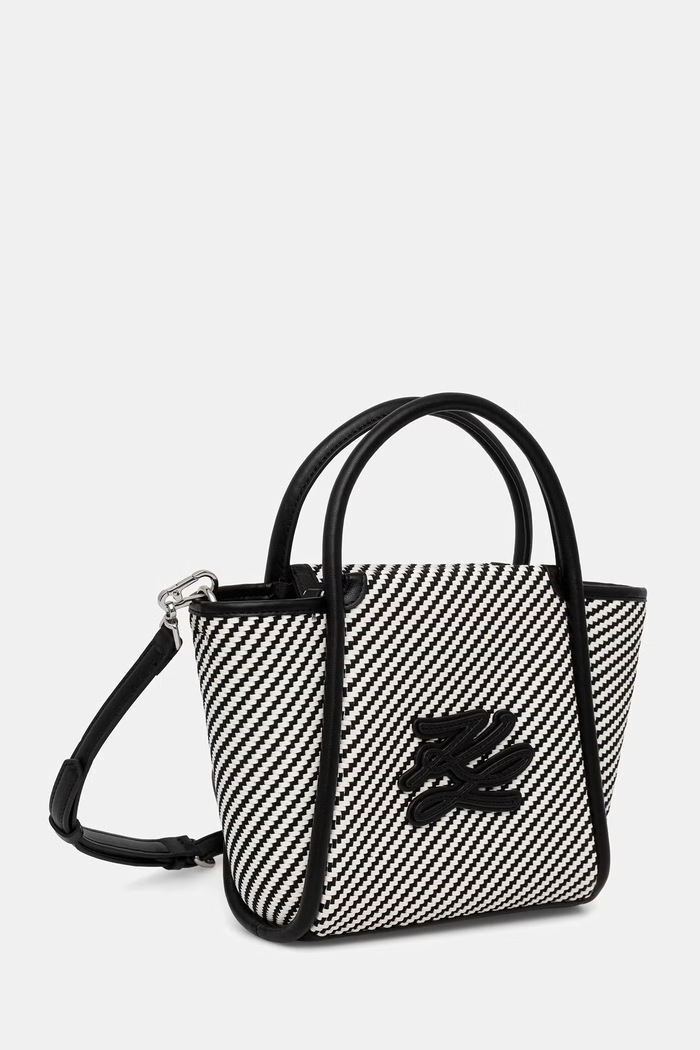 Karl Lagerfeld crossbody kabelka dámska pletená K/AUTOGRAPH B3W30314 biela AW26