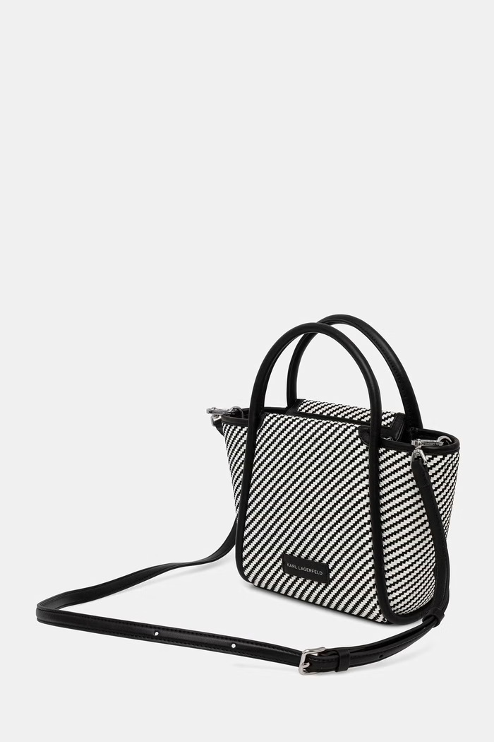Doplnky Karl Lagerfeld crossbody kabelka dámska pletená K/AUTOGRAPH B3W30314 biela