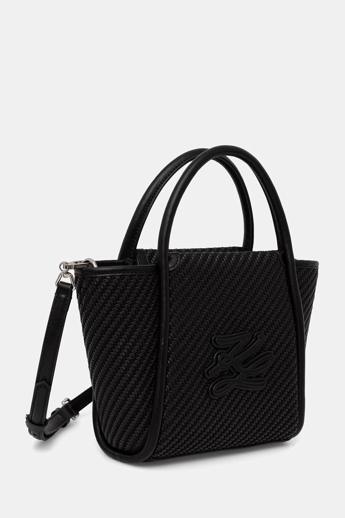 Karl Lagerfeld crossbody kabelka dámska pletená K/AUTOGRAPH B3W30314 čierna AW26