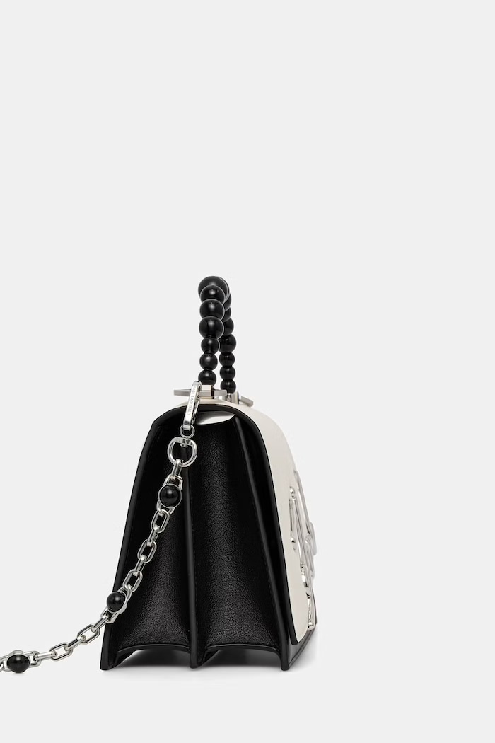 Karl Lagerfeld geantă crossbody pentru femei din piele K/SIGNATURE B3W30304 bej AW26