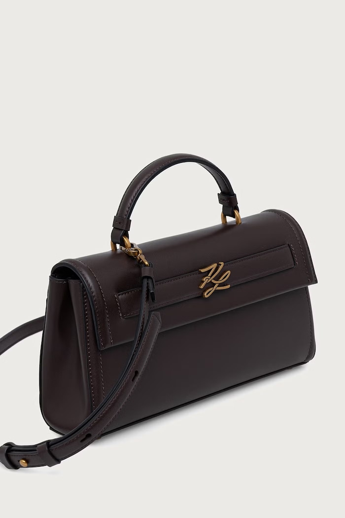Karl Lagerfeld Taška dámská kožená K/AUTOGRAPH B3W30310 hnědá AW26