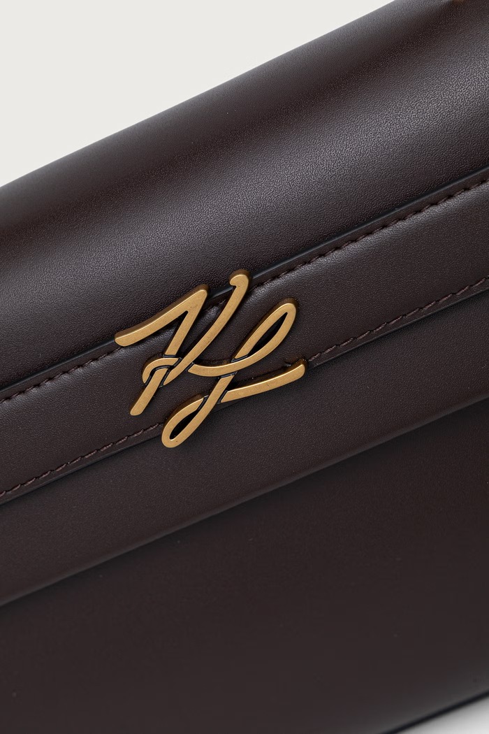 Taška dámská kožená K/AUTOGRAPH Karl Lagerfeld B3W30310 hnědá
