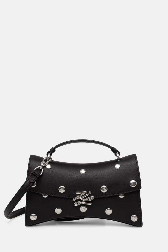 Karl Lagerfeld geantă crossbody pentru femei din piele K/AUTOGRAPH negru B3W30319