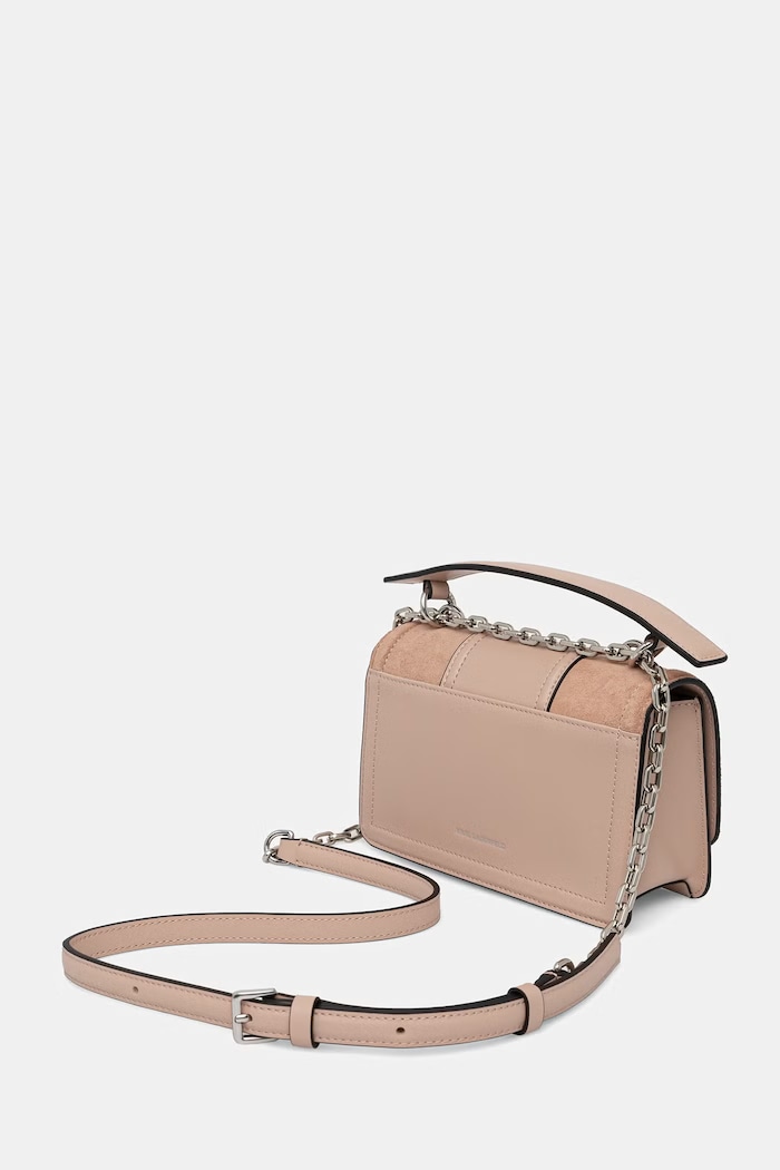 Akcesoria Karl Lagerfeld torebka crossbody damska zamszowa K/NOVA A4W30276 beżowy