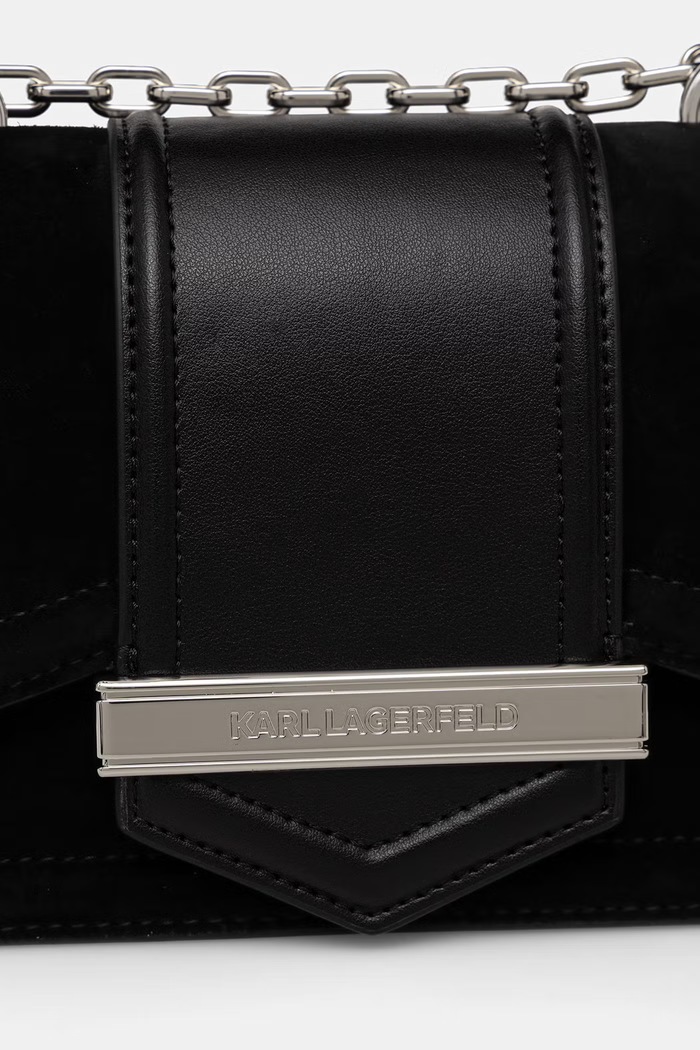 Karl Lagerfeld χιαστί γυναικεία δέρμα σουέτ K/NOVA A4W30276 μαύρο