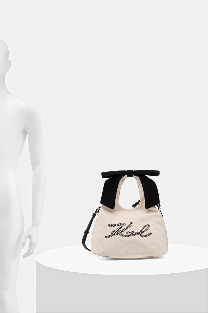Karl Lagerfeld geantă crossbody pentru femei din bumbac K/SIGNATURE B3W50009