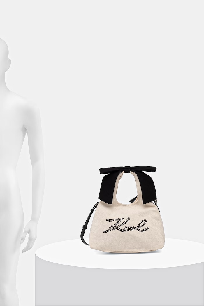 Karl Lagerfeld geantă crossbody pentru femei din bumbac K/SIGNATURE B3W50009