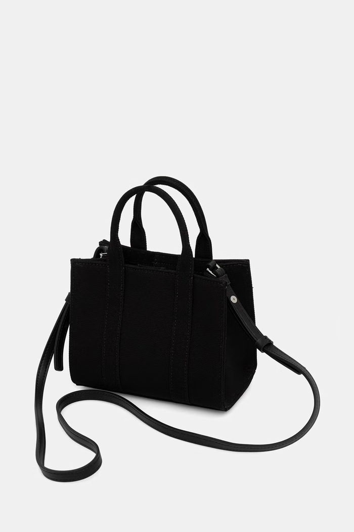 Doplnky Karl Lagerfeld crossbody kabelka dámska bavlnená K/RSG B3W50025 čierna