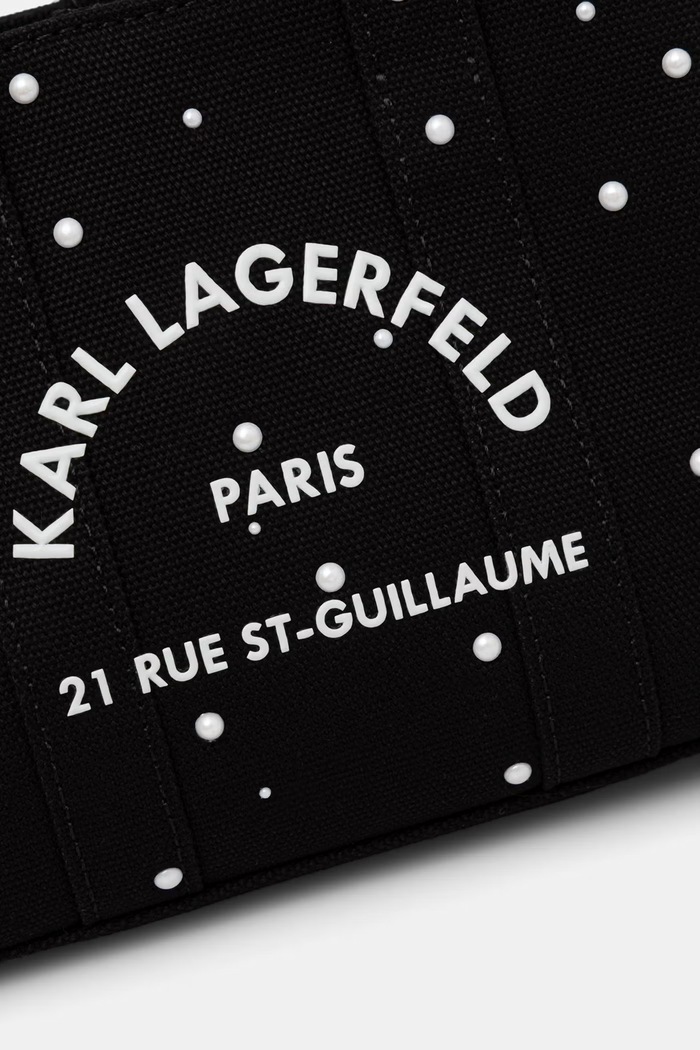 Karl Lagerfeld crossbody kabelka dámska bavlnená K/RSG čierna B3W50025