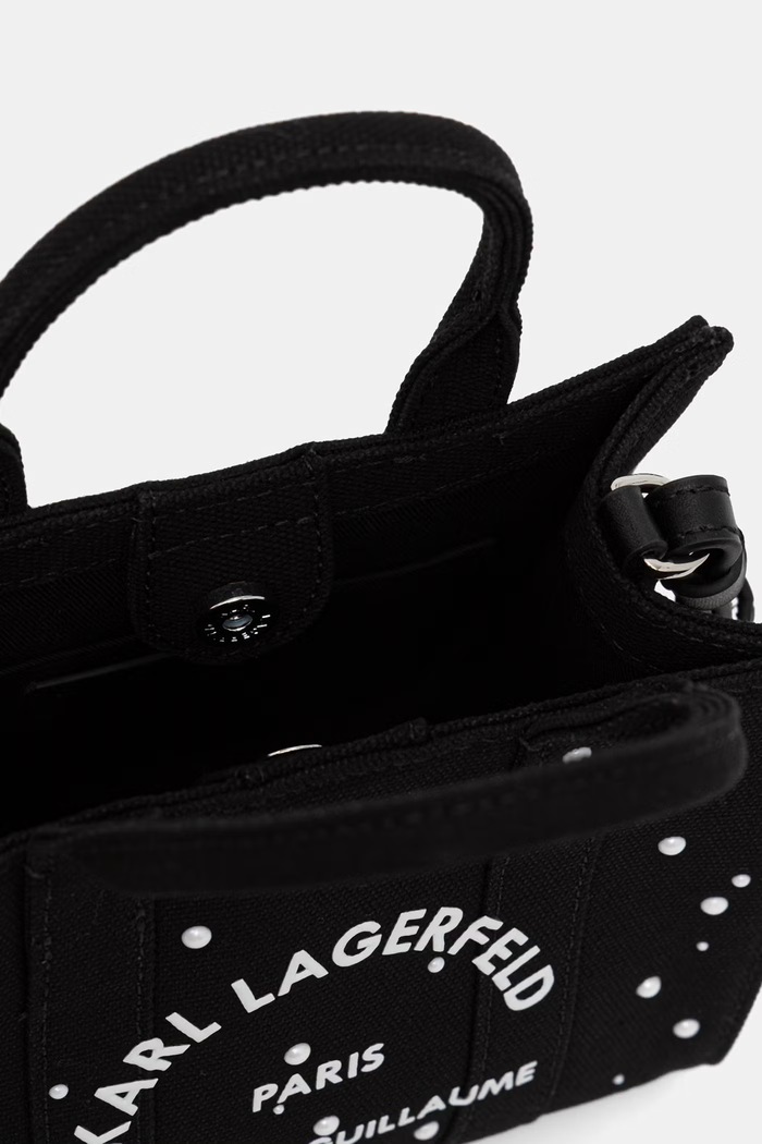 Karl Lagerfeld crossbody kabelka dámska bavlnená K/RSG B3W50025 čierna