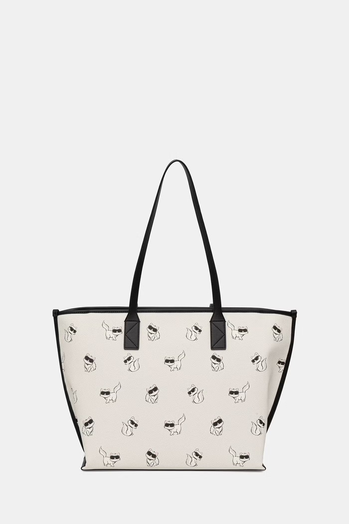 Karl Lagerfeld geantă shopper pentru femei IKON alb B3W30349