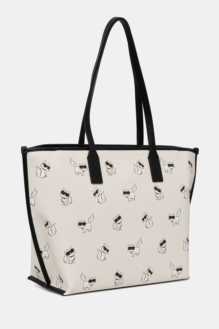 Karl Lagerfeld geantă shopper pentru femei IKON B3W30349 alb AW26
