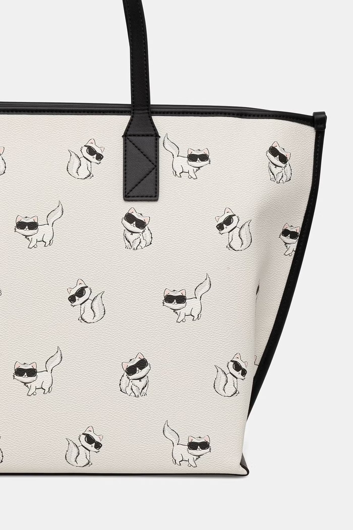 Accesorii Karl Lagerfeld geantă shopper pentru femei IKON B3W30349 alb