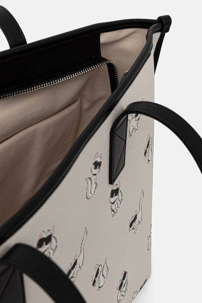 Karl Lagerfeld geantă shopper pentru femei IKON alb B3W30349