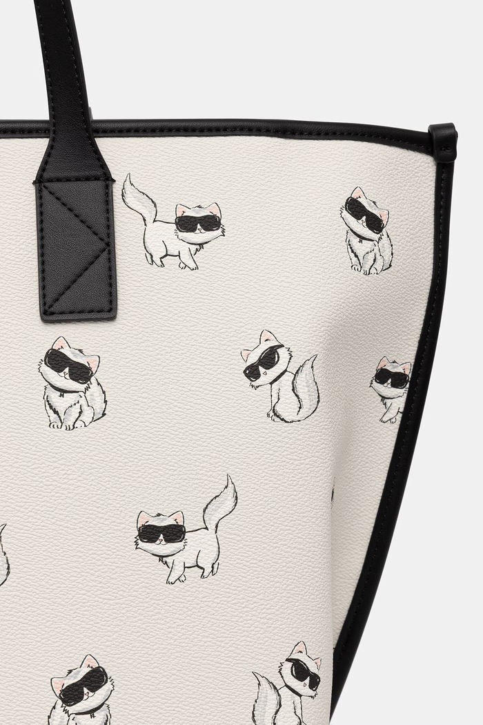 Karl Lagerfeld geantă shopper pentru femei IKON B3W30349 alb