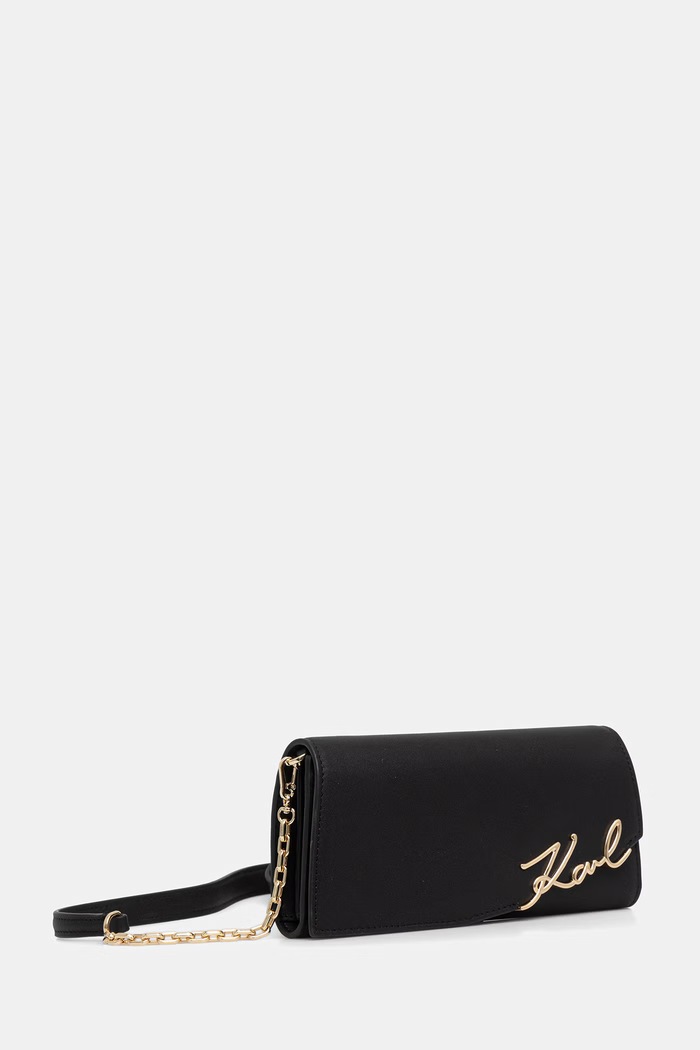 Karl Lagerfeld χιαστί γυναικεία δερμάτινη K/SIGNATURE B3W30358 μαύρο AW26