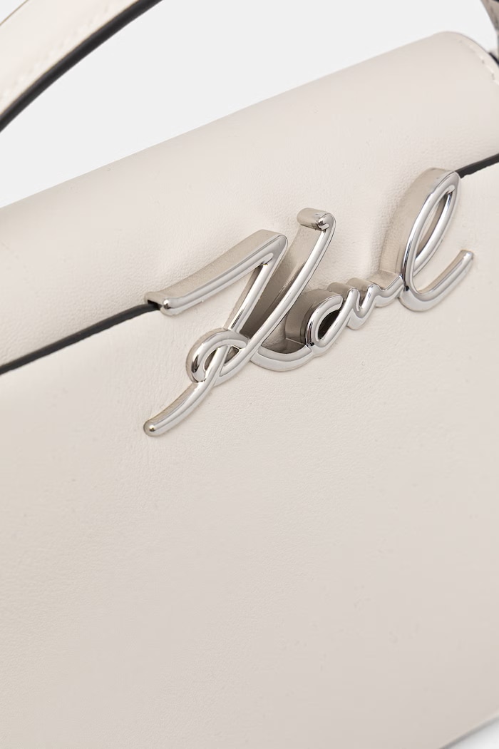 Karl Lagerfeld geantă crossbody pentru femei din piele K/SIGNATURE bej B3W30018