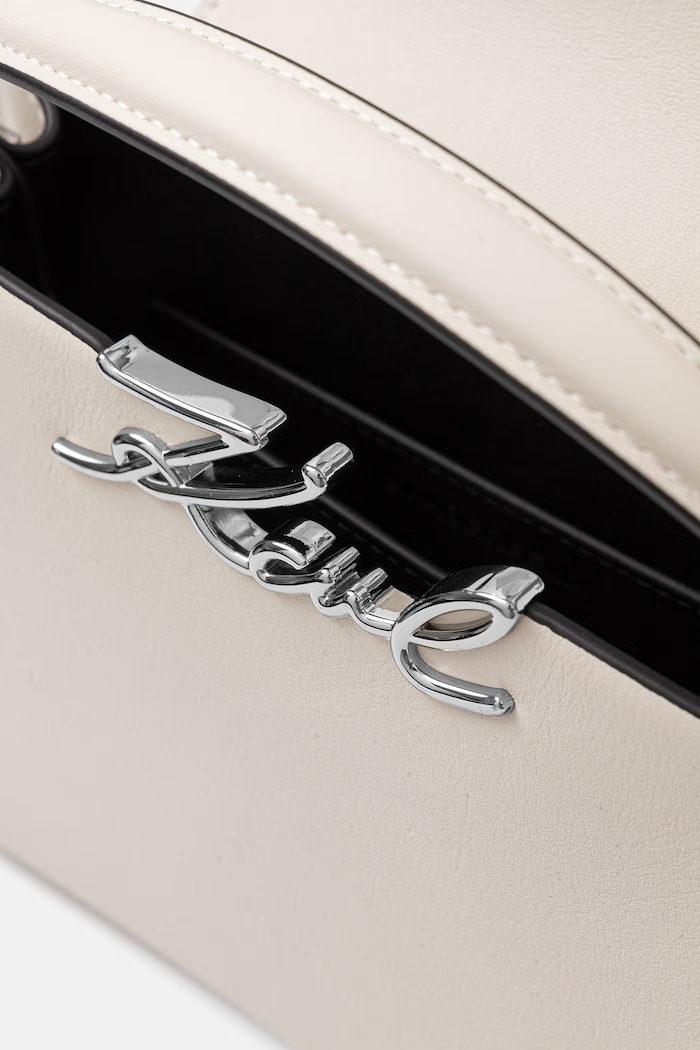 Karl Lagerfeld geantă crossbody pentru femei din piele K/SIGNATURE B3W30018 bej