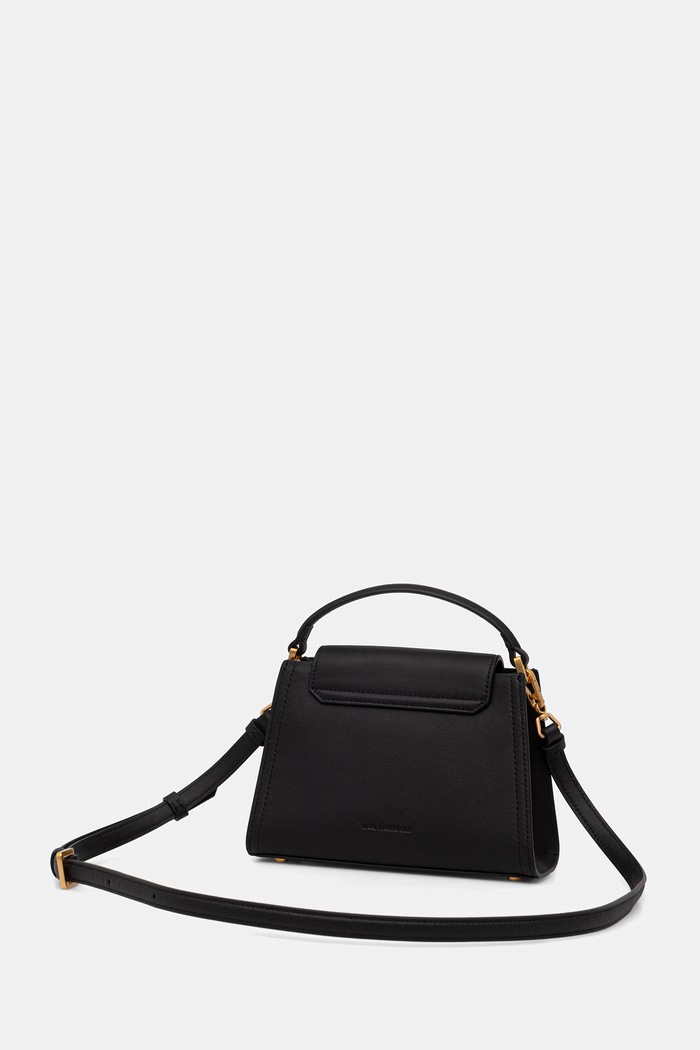 Doplnky Karl Lagerfeld crossbody kabelka dámska kožená K/SIGNATURE B3W30018 čierna