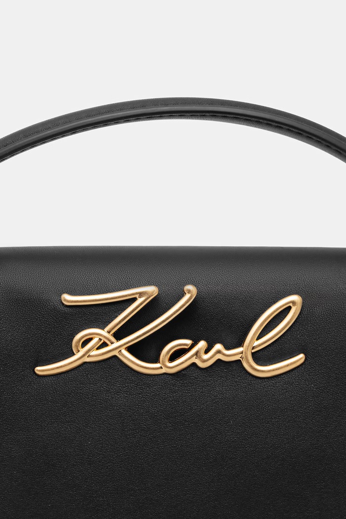 Karl Lagerfeld crossbody kabelka dámska kožená K/SIGNATURE čierna B3W30018