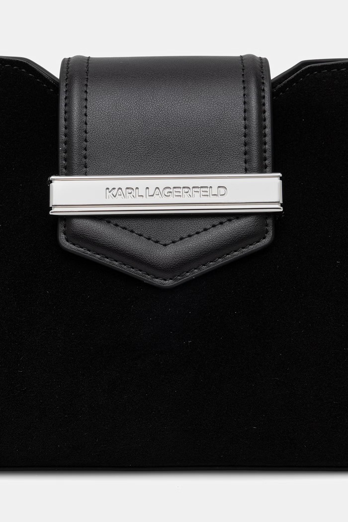 Karl Lagerfeld crossbody kabelka dámska semišová čierna B3W30071