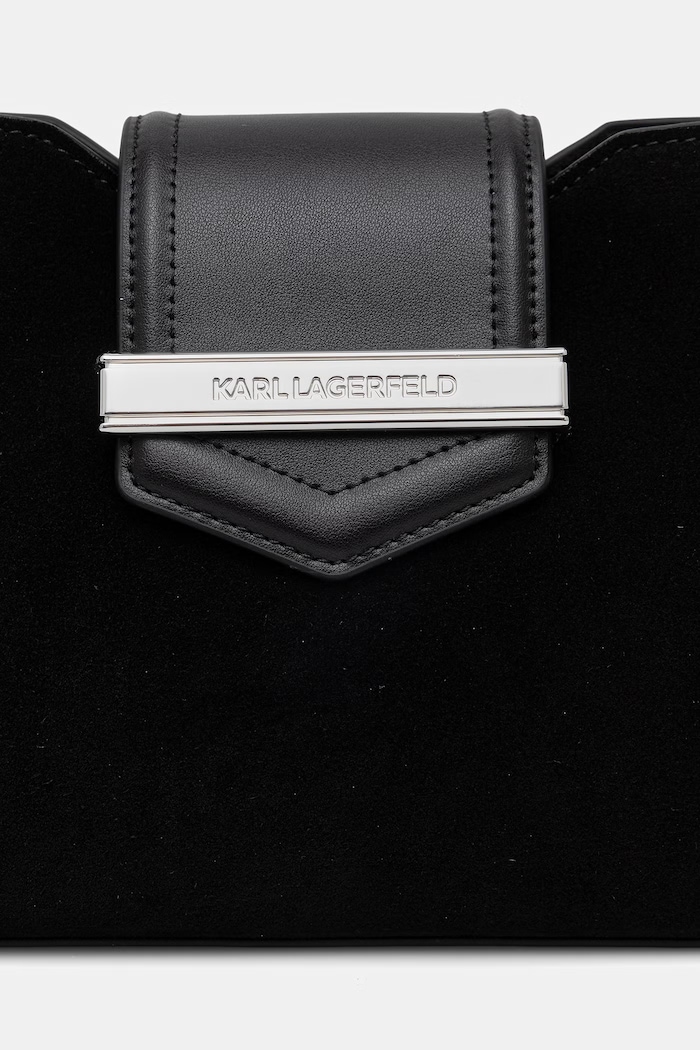 Karl Lagerfeld crossbody kabelka dámska semišová čierna B3W30071